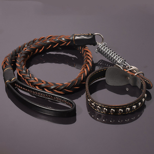Medium And <b>Large</b> <b>Dog</b> Leashes Leather Chains Golden Retrievers German Shepherds Explosion-Proof <b>Dog</b> Walking Leashes <b>Collars</b> - Product Image 5