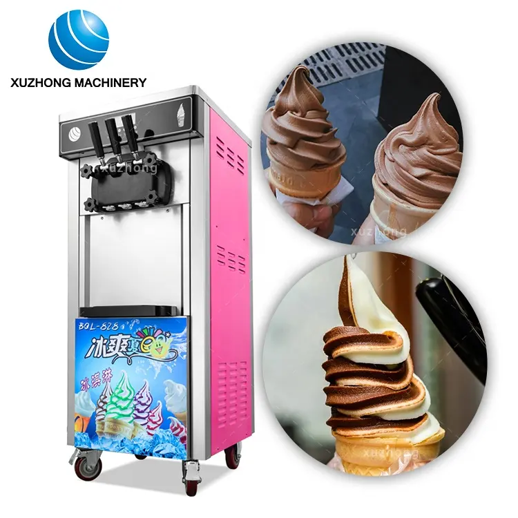 נירוסטה גלידת מכונת maquina דה heledos 3 טעמים רך לשרת קרח קרם רך מכונה גלידת מכונה עבור מכירה