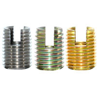 302 Slotted M2 M3 M4 M5 M6 M24 Thread Repair Insert Slotted Self Tapping Screw Sleeve Insert Threaded Inserts