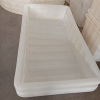 Réservoir d'eau Tradineur Plateau réfrigérateur blanc 2000L Poly qualité alimentaire grands pots de plantes carrés en plastique aquaponique aquarium