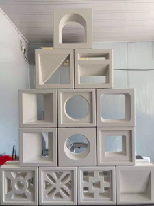 <span class=keywords><strong>Briques</strong></span> décoratives en plâtre perforées, blocs de ciment blanc creux pour murs - Product Image 6