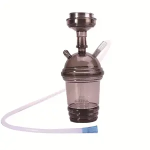 Wholesale Plastic Cup Holder Hookah Cups Sublimation Hookah With Led Glowing Light Acrylic Shisha Hookah