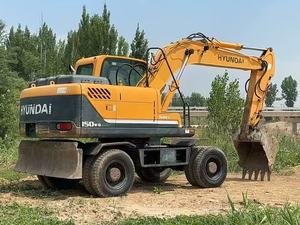 Excavatrice sur pneus Hyundai 150W-9 d'occasion 2019 à bas prix, prête à être expédiée, moteur Cummins, pompe, boîte de vitesses, bon état - Product Image 4