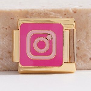 Pulsera de dijes italianos INS populares, de acero inoxidable que no se deslustra, chapada en oro de 18 quilates, con dije de la Estatua de la Libertad - Product Image 5