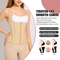 Faja Moldeadora de Cuerpo Completo para Mujer, Chaleco Escultor Personalizado, Faja Reductora de Cintura OEM Colombiana Postparto y Postquirúrgica con Cremallera