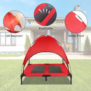 Luxus Camping wasserdicht faltbar Sonnenschutz erhöht Hunde bett mit Baldachin - Product Image 3