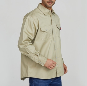 Personnalisé bas quantité minimale <span class=keywords><strong>de</strong></span> commande personnalisé hommes chemise ignifuge à manches longues Fr vêtements grande taille chemises <span class=keywords><strong>de</strong></span> <span class=keywords><strong>travail</strong></span> vêtements <span class=keywords><strong>de</strong></span> soudage Camisa - Product Image 4