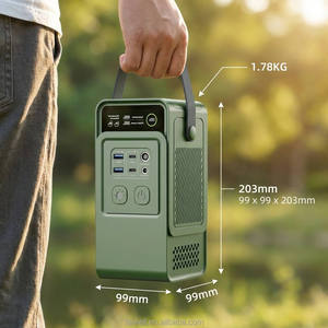 สถานีไฟฟ้าพกพา 192Wh 200W แบตเตอรี่ LiFePO4 ช่องเสียบ Type C สำหรับการตั้งแคมป์และการใช้งานในกรณีฉุกเฉิน - Product Image 1