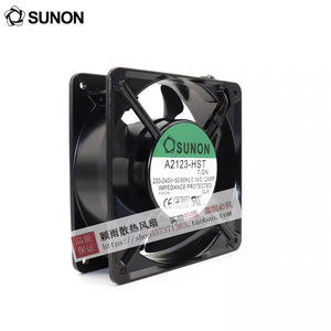 SUNON พัดลมแบบไหลตามแนวแกน A2123-HST 220-240V 2100 RPM ตลับลูกปืนติดผนังสีดำ - Product Image 1