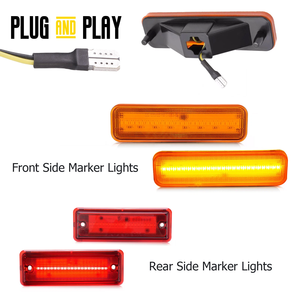 Feux de position latéraux LED ambre/rouges pour El <span class=keywords><strong>Camino</strong></span> & Caballero 78-87 - Product Image 6
