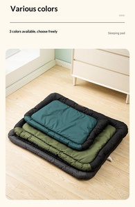 แผ่นรองนอนสัตว์เลี้ยงทรงสี่เหลี่ยมผืนผ้า ผ้าอ๊อกซ์ฟอร์ด กันน้ำ สีเขียวขอบดำ ใช้ได้ทุกฤดู - Product Image 4