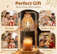 Cadeaux pour femmes, lampe chauffe-bougie avec hauteur réglable, minuterie et variateur d'intensité, cadeaux d'anniversaire pour femmes