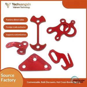 <b>Red</b> Aluminum Triangle <b>Tent</b> Stake 65mm x 33mm with 6mm Holes for Camping Outdoor Use - Product Image 2