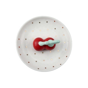 Cherry Decorations Ceramic Earring Necklace Holder Display Cute Ceramic <strong>Ring</strong> Dishes <strong>Plates</strong> - Product Image 6