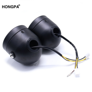 <span class=keywords><strong>Phare</strong></span> de moto double rond classique <span class=keywords><strong>vintage</strong></span> noir pour Harley Street Fighter Custom Bikes Cafe Racer - Product Image 6