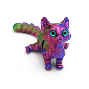 Creative 3D Printed Cat Toy Model Cute and Trendy Moving Joint Animal & Dinosaurs Ornament for Children - Product Image 5