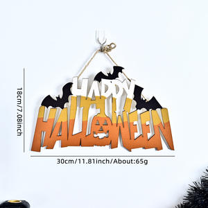 Décoration Suspendue en Bois pour Halloween : Nouveauté Fantôme Festif pour la Maison, Décoration de Porte « Boo » Très Vendue - Product Image 1