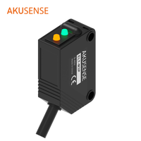 AKUSENSE Sensor Fotoeléctrico de Larga Distancia, Láser Resistente al Agua, Reflexión Difusiva Ip67, Forma Cuadrada, Tipo 2