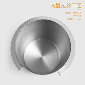 Contenedor de café en polvo Kafei Shi, portafiltro de acero inoxidable de 58mm para máquina de Espresso, estilo moderno y sencillo - Product Image 2