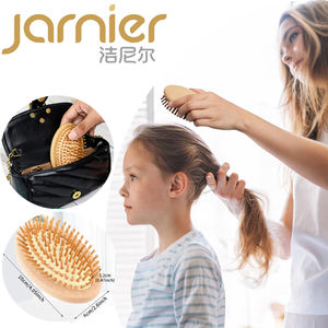 Sisir Pijat Bambu Logo Kustom, Pemijat Kulit Kepala Kayu, Sikat Rambut Kayu Bulat, Sisir Bambu Portabel Anti-Statis - Product Image 1