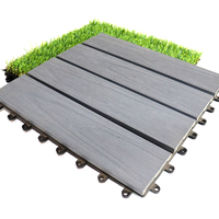 Matériaux de décoration de jardin, revêtement de terrasse imperméable antidérapant en composite bois-plastique WPC, dalles de sol extérieures solides, dalles de terrasse en bois composite WPC