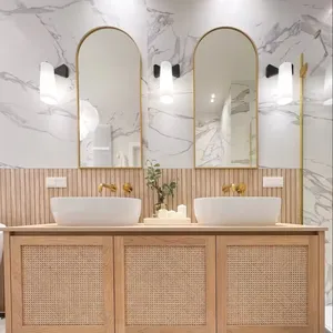 Özelleştirilmiş ayna Led ışık banyo dolabı kombine lavabo banyo dolabı