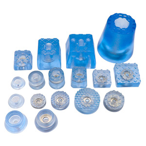Shengyuan <b>Chair</b> Leg <b>Pad</b> Transparent Blue Plastic Non-Slip Round Furniture Feet - Product Image 4