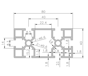 Perfiles <span class=keywords><strong>de</strong></span> extrusión <span class=keywords><strong>de</strong></span> <span class=keywords><strong>aluminio</strong></span> <span class=keywords><strong>de</strong></span> aleación industrial 80X40 personalizados más vendidos para marco <span class=keywords><strong>de</strong></span> ventana - Product Image 4