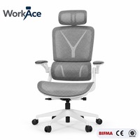 Chaise de bureau en maille avec accoudoirs relevables, certifiée CE, pour salle de réunion, commande de projet, confortable, durable, ergonomique, siège de conférence, travail
