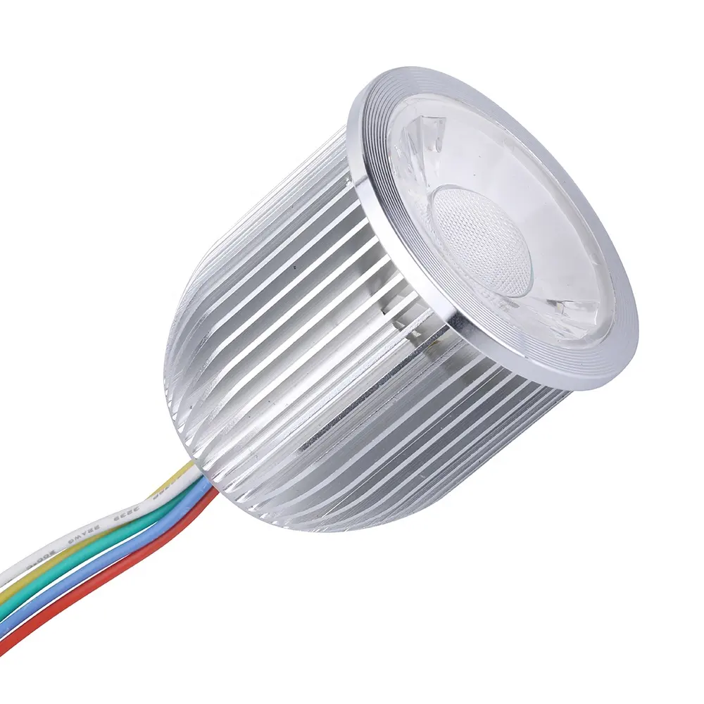 Внутреннее освещение 8 Вт RGB RGBW двойной белый CCT 50 мм MR16 24 В COB модуль светодиодная лампа