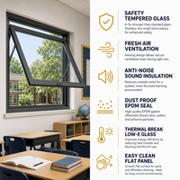 Unité verticale suspendue sur mesure OEM pour l'éducation, avec verre de sécurité, double vitrage anti-bruit, certifiée NFRC CE AS2047, pour extérieur et campus