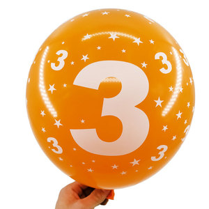 Bóng bay Latex 12 inch bán buôn, thiết kế số, in chấm bi, dùng trang trí tiệc sinh nhật, Giáng sinh vui vẻ - Product Image 5