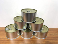 Boîte en fer blanc vide personnalisée en gros, 160g, pour thon et sardines, conteneur alimentaire rond, diamètre 100*120MM