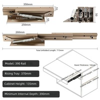Rail coulissant de bureau escamotable en alliage d'aluminium JINRUIDA, avec système de ressort amortisseur pour extension de table rétractable