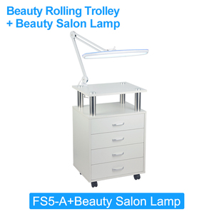 Beauty <span class=keywords><strong>Trolley</strong></span>, schoonheidswagen met draaibare wielen, mobiele beautysalon <span class=keywords><strong>trolley</strong></span> met laden en wielen - Product Image 3
