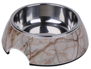 Bol pour chien rond en plastique et acier inoxydable - Product Image 2