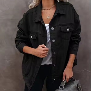 High Quality Women Clothing <b>Custom</b> <b>Denim</b> <b>Jackets</b> Autumn Winter <b>Jackets</b> Washed Vintage <b>Denim</b> <b>Jackets</b> Women - Product Image 5