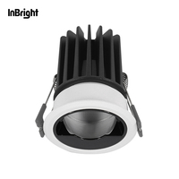 Downlight de plafond à LED à faisceau asymétrique fixe 8W 10W 15W 25W Spot de lampe encastré à tube polarisé