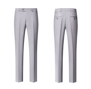 Costume à col à revers cranté à simple boutonnage pour hommes de haute qualité 3 pièces costume de mariage/d'affaires gris livide - Product Image 4