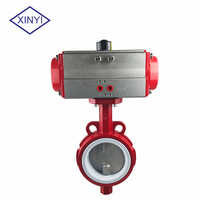 DN150 DN 80 DN250 DN200 8 pouces ANSICL150 Résiliente En Fonte Ductile Type Vanne Papillon Actionneur Pneumatique