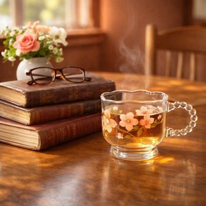 كوب ساكورا اليدوي الفاخر - أكواب زجاجية أنيقة للشاي والقهوة بمقبض خرز فريد - Product Image 6