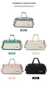 Sac de sport avec séparation humide/sèche, grande capacité, compartiment à chaussures indépendant, idéal pour le yoga, logo personnalisable, en polyester - Product Image 4