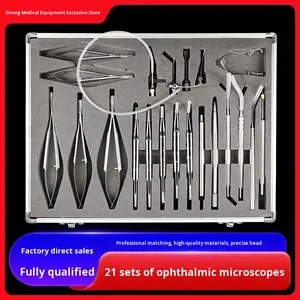 Lensa Intraokular Paduan Titanium untuk Operasi Katarak, Perlengkapan Alat Operasi Katarak 21 Pcs, Set Instrumen Mikroskopik Oftalmik Bedah - Product Image 4