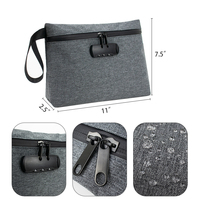 Cachette de voyage refermable à fonction spéciale personnalisée pochette anti-odeurs avec serrure sac anti-odeurs doublé de carbone