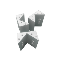 Support en L en plastique usiné CNC sur mesure, haute précision, angle de 90 degrés, fixation d'angle, équipement industriel OEM