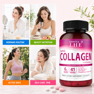 Tabletas de Super Colágeno Shecome con Logotipo Personalizado para Belleza y Articulaciones Saludables, Suplemento de Colágeno para el Cuidado de la Salud en Adultos - Product Image 6