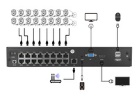 GR-N8025H2-P16(AG) HiEasy NVR de 25 Canales 4K 8MP, Grabador de Video en Red CCTV con 16 Puertos POE, Reconocimiento Facial, Detección Inteligente con IA