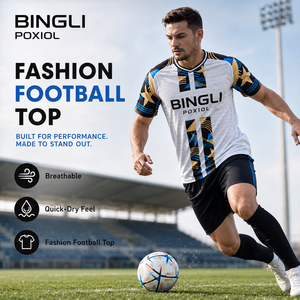 Maglia da <span class=keywords><strong>Calcio</strong></span> Personalizzata con Motivo Stellato Retrò, Traspirante, per Club del Regno Unito e degli Stati Uniti e <span class=keywords><strong>Negozi</strong></span> di Moda - Product Image 4