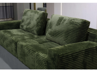 Canapé modulaire moderne vert côtelé compressé sous vide en mousse, mobilier de salon en gros pour appartement et hôtel