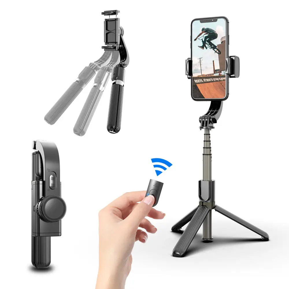 2020 Tourist Handheld Stabilizer Mobile L08 360 Wireless Selfie Stick with Support Tripod Remote